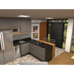 Cozinha em MDF 3D